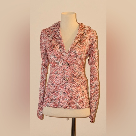 NWT Missoni Multicolor Chevron Knit Blazer